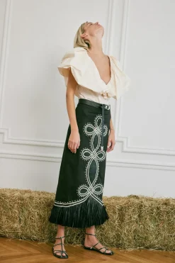 Vientos Salvajes Top In Ecru