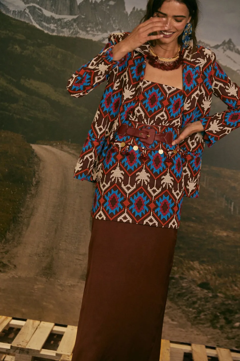 Welcome To The Jungle Earrings In Indigo